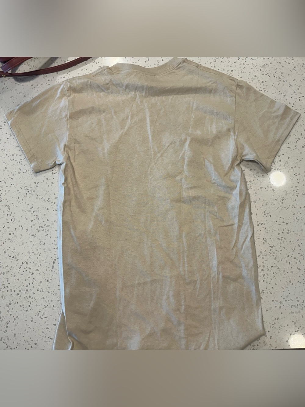 Gildan Beige Tee with Black Ribcage & Floral Graphic - Picture 3 of 5